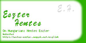 eszter hentes business card